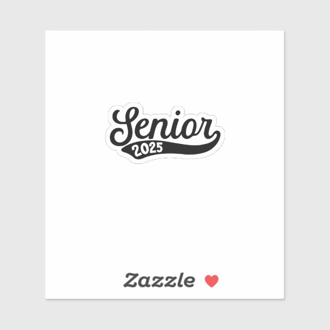 Senior 2025 Abschluss Letzter Schultag Aufkleber (Blatt)