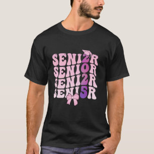 Senior 2025 Abschlussjahrgang 2025 Coquette-Schlei T-Shirt