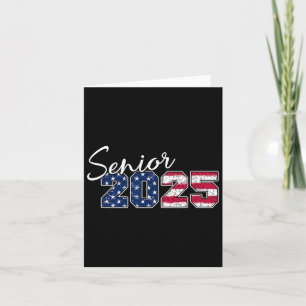 Senior 2025 American Flag USA Abschluss Cl of 202 Karte