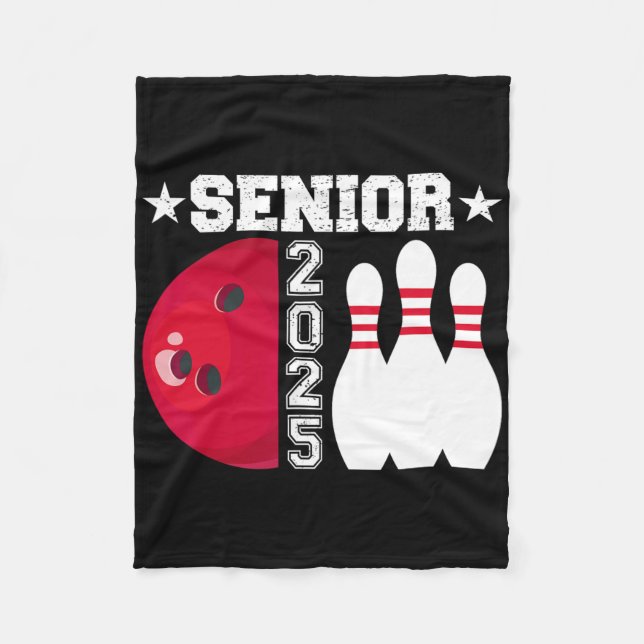 Senior 2025 Bowling Player CL of 2025 Abschluss s Fleecedecke (Vorderseite)