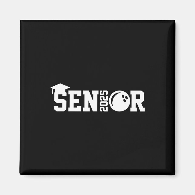 Senior 2025 Bowling Player CL of 2025 Abschluss s Magnet (Vorne)