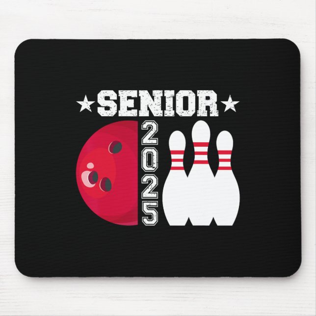 Senior 2025 Bowling Player CL of 2025 Abschluss s Mousepad (Vorne)