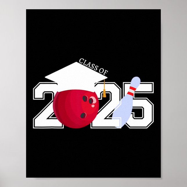 Senior 2025 Bowling Player CL of 2025 Abschluss s Poster (Vorne)