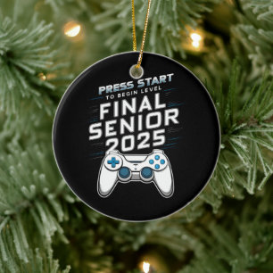 Senior 2025 Class of 2025 Gamer Video Games Keramik Ornament