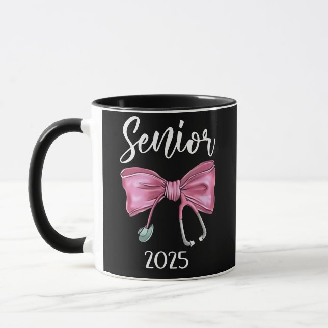 Senior 2025 Coquette Class of 2025 Pink Bows Tasse (Links)