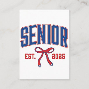 Senior 2025 Coquette Class of 2025 Pink Bows Visitenkarte
