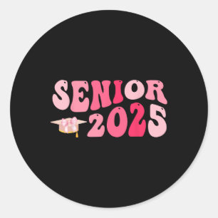 Senior 2025 Coquette Rosa Schleife Cl Von 2025 Zur Runder Aufkleber