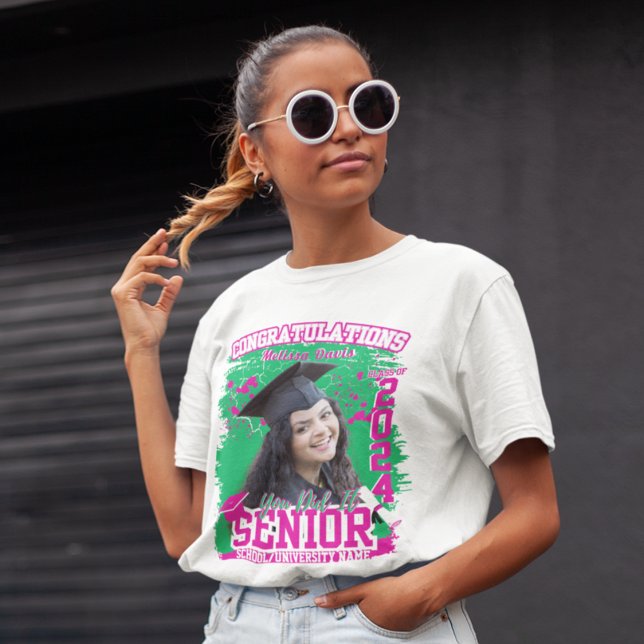 Senior 2025 Custom Abschluss Matching T-Shirt (Von Creator hochgeladen)