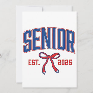 Senior 2025 Kokette Abschlussklasse 2025 Rosa Schl Einladung