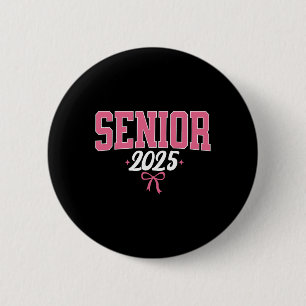 Senior 2025 Pink Coquette Bow Cl von 2025 Graduati Button
