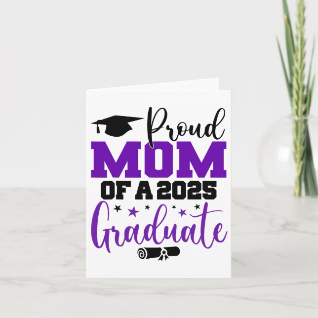 Senior 2025 Proud-Mama einer Cl von 2025 Graduate  Karte (Vorderseite)