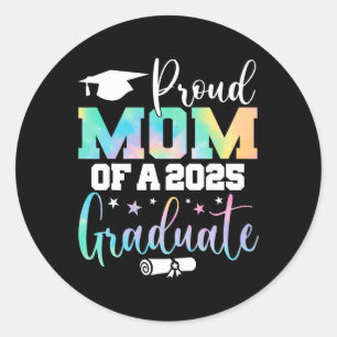 Senior 2025 Proud-Mama einer Cl von 2025 Graduate  Runder Aufkleber