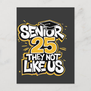 Senior 2025 Sie nicht wie U Abschluss Graduate Postkarte