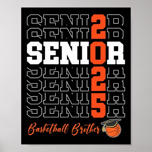 Senior 2025 Sketll Brother Gift Cl Of 2025 Proud B Poster (Vorne)