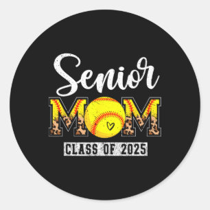 Senior 2025 Softll Mama Senior Mama 2025 Leopard S Runder Aufkleber
