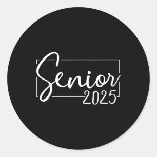 Senior 2025 Uni High School Abschluss Year Cl Runder Aufkleber