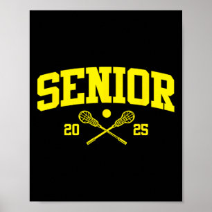 Senior 2025 Vintag Sports CL of 2025 Lacrosse Pla Poster