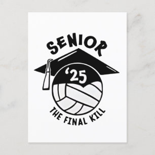 Senior 2025 Volleyball-Abschluss Einladungspostkarte