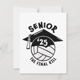 Senior 2025 Volleyball-Abschluss Mitteilungskarte