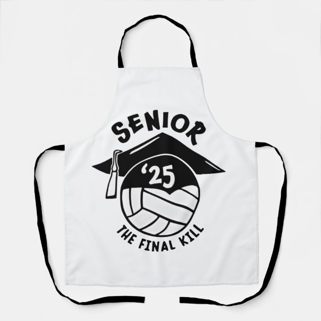 Senior 2025 Volleyball-Abschluss Schürze (Vorderseite)