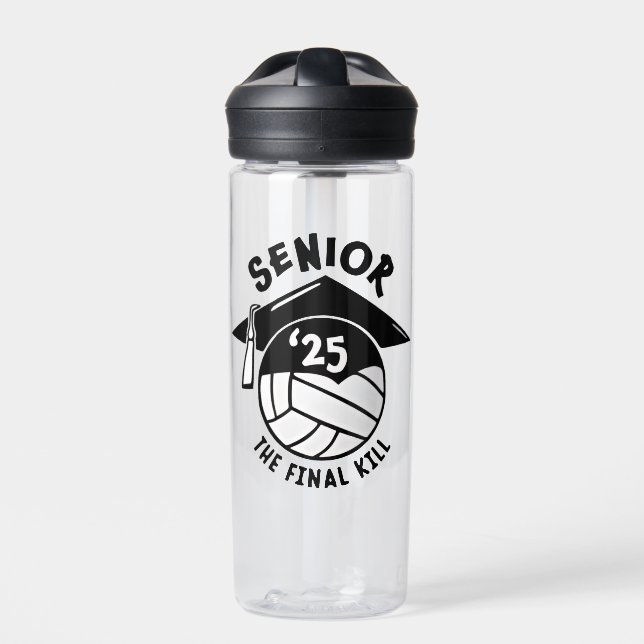 Senior 2025 Volleyball-Abschluss Trinkflasche (Vorderseite)