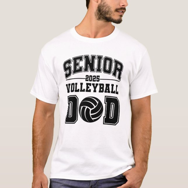 Senior 2025 Volleyball-Vater T-Shirt (Vorderseite)