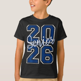 Senior 2026 Abschluss Uni Navy Blau Weiß Auf T-Shirt