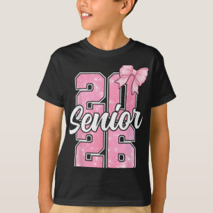 Senior 2026 Abschlussklasse 2026 Coquette Rosa Sch T-Shirt