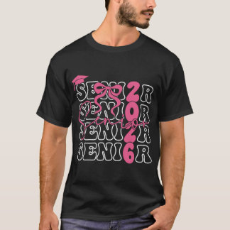 Senior 2026 Abschlussklasse 2026 Coquette Rosa Sch T-Shirt