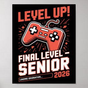 Senior 2026 Abschlussklasse 2026 Lustiger Gamer Ab Poster