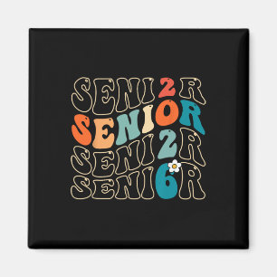 Senior 2026 Abschlussklasse 2026 Retro Groovy Absc Magnet