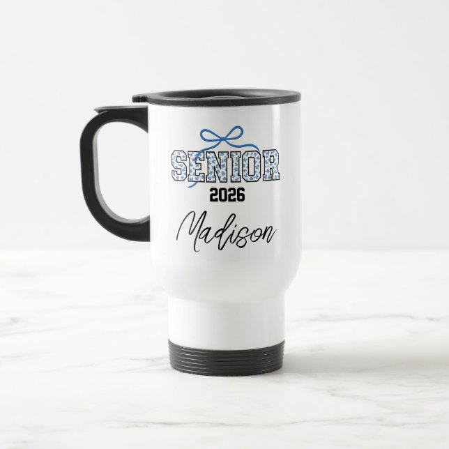 Senior 2026 Becher, Personalisierter Abschlussbech Reisebecher (Links)