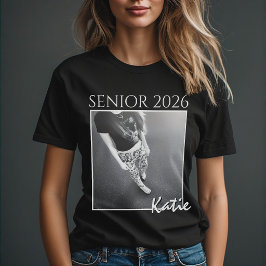 Senior 2026 Benutzerdefiniertes Foto & Name Minima T-Shirt