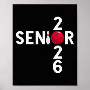Senior 2026 Bowling-Spieler Cl Von 2026 Abschluss  Poster