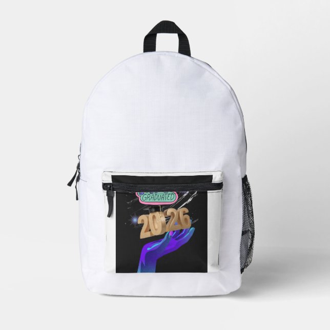 Senior 2026 Celebration Design Bedruckter Rucksack (Vorderseite)