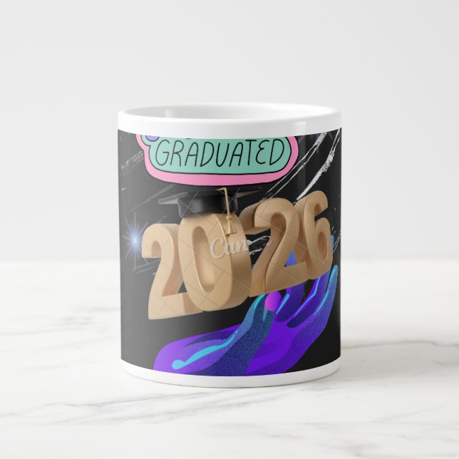 Senior 2026 Celebration Design Jumbo-Tasse (Vorderseite)