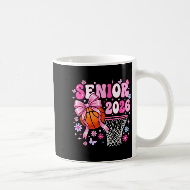 Senior 2026 class of 2026 basketball coquette bow kaffeetasse (Rechts)