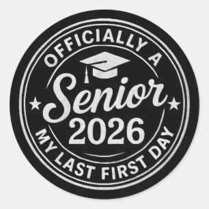 Senior 2026 Ersttagestempel Runder Aufkleber
