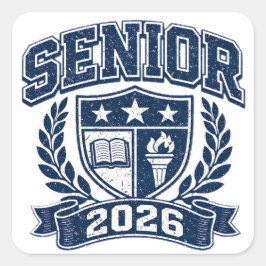 Senior 2026 – Final Year Pride College Quadratischer Aufkleber