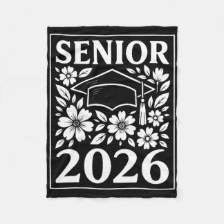 Senior 2026 Florale Blumen Cl Von 2026 Abschluss K Fleecedecke