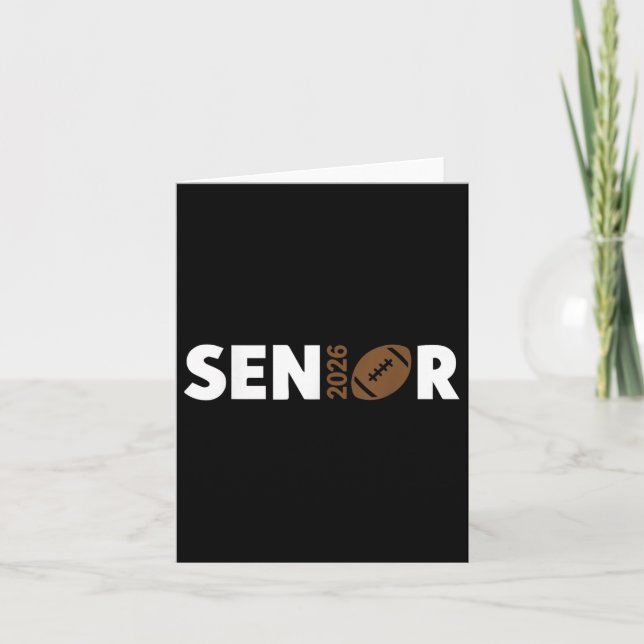 Senior 2026 Football Cl von 2026 Abschluss zurück  Karte (Vorderseite)
