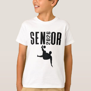 Senior 2026 Fußball-Silhouette-Design Cl von 26  T-Shirt