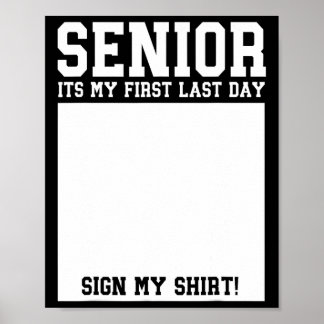 Senior 2026 Letzter erster Schultag Senior Zurück  Poster