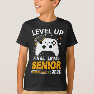 Senior 2026 Level Up Abschlussfeier Abschluss Gami T-Shirt