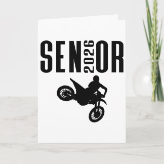 Senior 2026 Motocross Silhouette Design Cl von 26 Karte