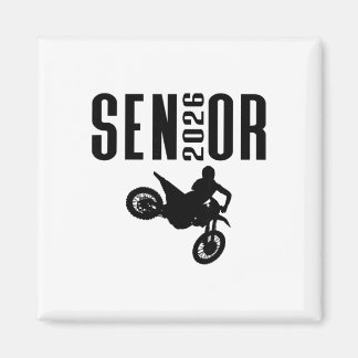 Senior 2026 Motocross Silhouette Design Cl von 26 Magnet