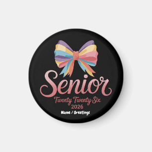 Senior 2026 Niedlich Rainbow Bow Abschluss Coquett Magnet
