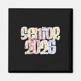 Senior 2026 Pastell Coquette Schleife Florale Absc Magnet