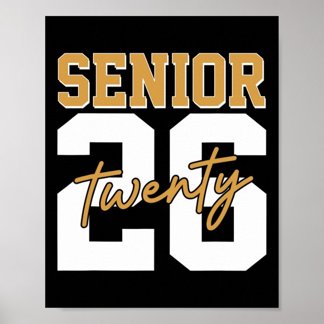 Senior 2026 Retro Cl Of 2026 Graduation 2026 Men W Poster (Vorne)