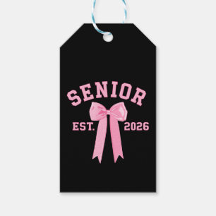 Senior 2026 Rosa Schleife Geschenkanhänger